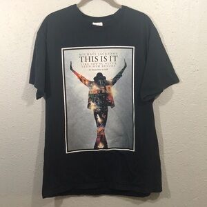 Michael Jackson Black “This is it.” Movie T-Shirt‎
